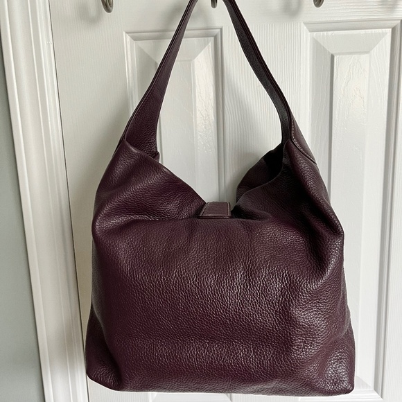Dooney & Bourke Belvedere Pebbled Leather Bag with Gold Hardware - Plum - Picture 3 of 7